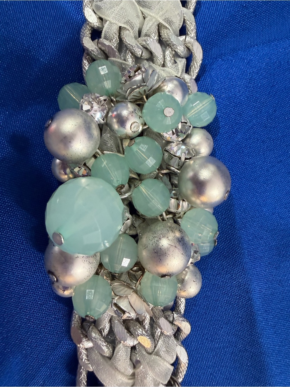 Park Lane Mint Green & Silver Statement Bracelet - Picture 4 of 6